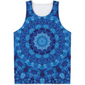 Blue Crystal Kaleidoscope Print Men's Tank Top