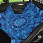 Blue Crystal Kaleidoscope Print Pet Car Back Seat Cover