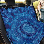 Blue Crystal Kaleidoscope Print Pet Car Back Seat Cover