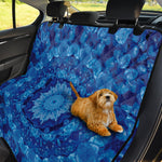 Blue Crystal Kaleidoscope Print Pet Car Back Seat Cover