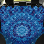 Blue Crystal Kaleidoscope Print Pet Car Back Seat Cover