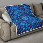 Blue Crystal Kaleidoscope Print Quilt