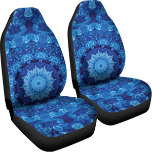 Blue Crystal Kaleidoscope Print Universal Fit Car Seat Covers