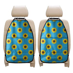 Blue Cute Sunflower Pattern Print Car Seat Organizers