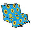 Blue Cute Sunflower Pattern Print Pet Car Back Seat Cover