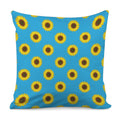 Blue Cute Sunflower Pattern Print Pillow Cover