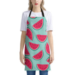 Blue Cute Watermelon Pattern Print Apron