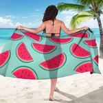 Blue Cute Watermelon Pattern Print Beach Sarong Wrap