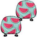 Blue Cute Watermelon Pattern Print Car Headrest Covers