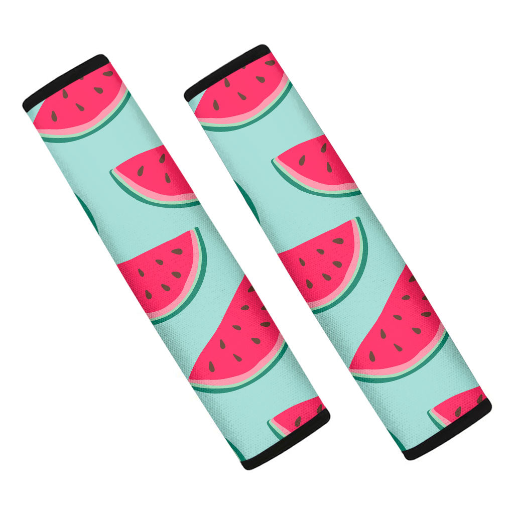 Blue Cute Watermelon Pattern Print Car Seat Belt Covers