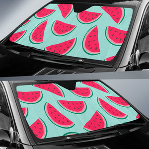 Blue Cute Watermelon Pattern Print Car Sun Shade GearFrost