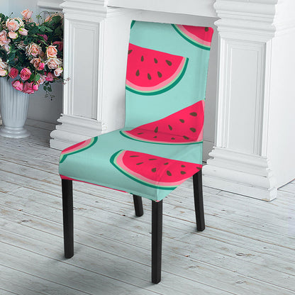 Blue Cute Watermelon Pattern Print Dining Chair Slipcover