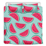 Blue Cute Watermelon Pattern Print Duvet Cover Bedding Set