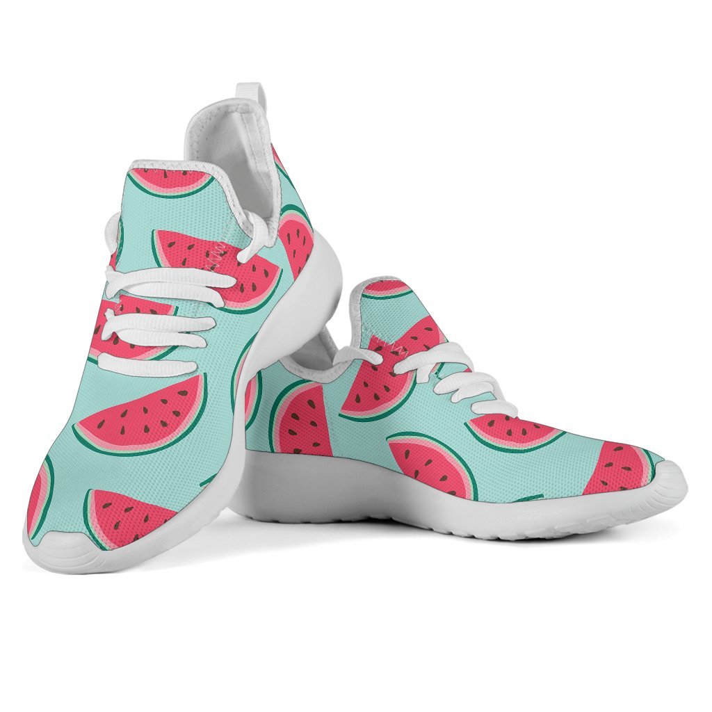 Blue Cute Watermelon Pattern Print Mesh Knit Shoes GearFrost