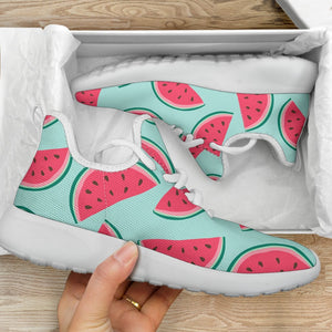 Blue Cute Watermelon Pattern Print Mesh Knit Shoes GearFrost