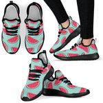 Blue Cute Watermelon Pattern Print Mesh Knit Shoes GearFrost