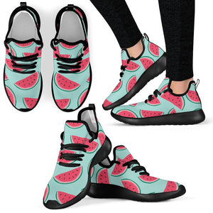 Blue Cute Watermelon Pattern Print Mesh Knit Shoes GearFrost