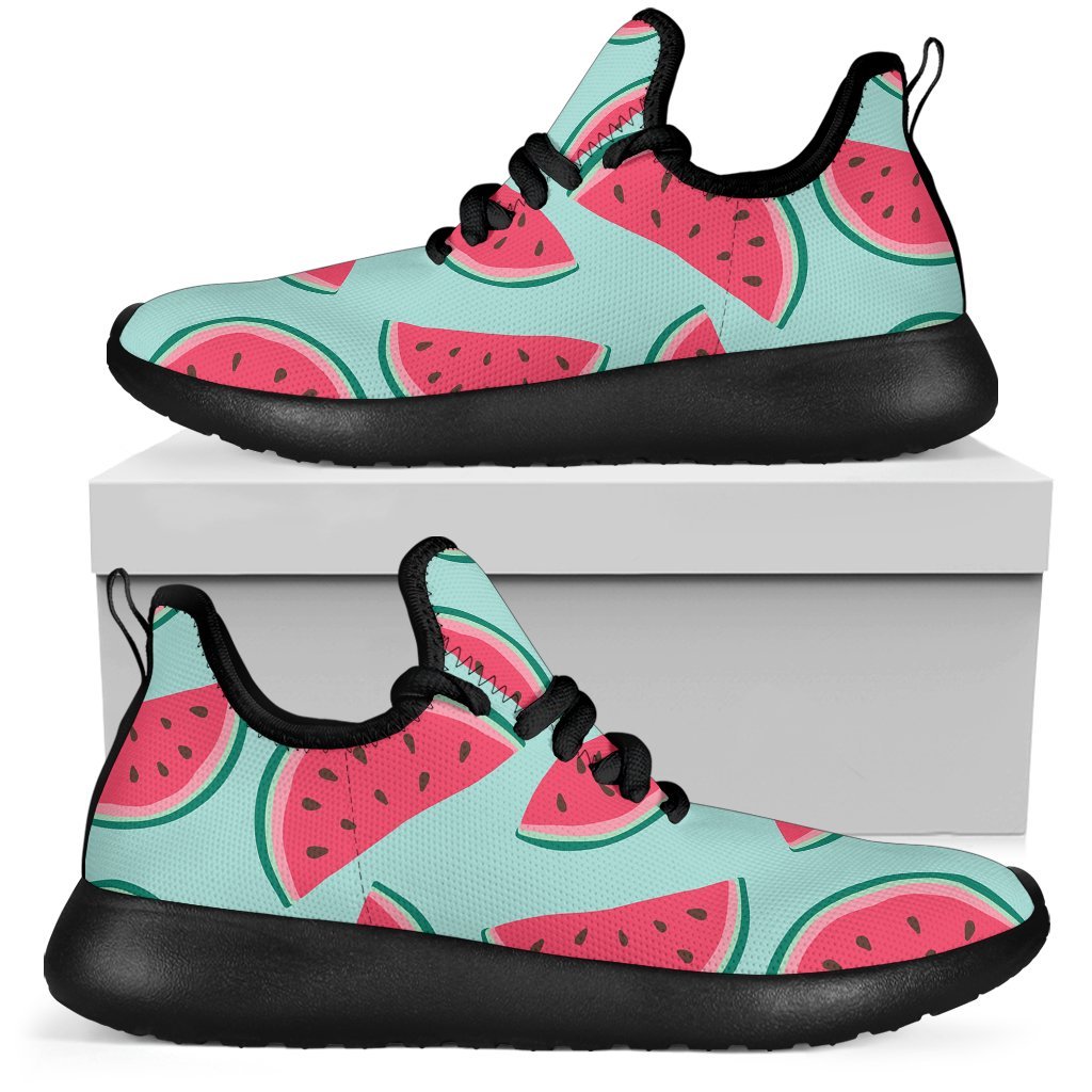 Blue Cute Watermelon Pattern Print Mesh Knit Shoes GearFrost