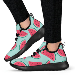 Blue Cute Watermelon Pattern Print Mesh Knit Shoes GearFrost