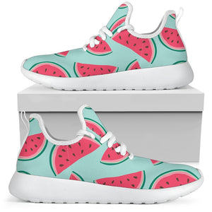 Blue Cute Watermelon Pattern Print Mesh Knit Shoes GearFrost