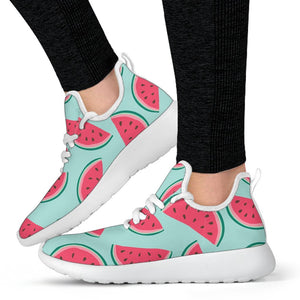 Blue Cute Watermelon Pattern Print Mesh Knit Shoes GearFrost