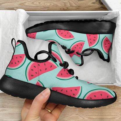 Blue Cute Watermelon Pattern Print Mesh Knit Shoes GearFrost