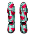 Blue Cute Watermelon Pattern Print Muay Thai Shin Guards