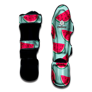 Blue Cute Watermelon Pattern Print Muay Thai Shin Guard