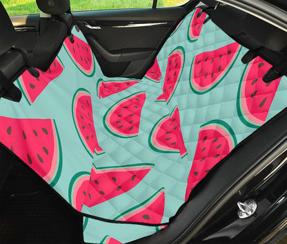 Blue Cute Watermelon Pattern Print Pet Car Back Seat Cover