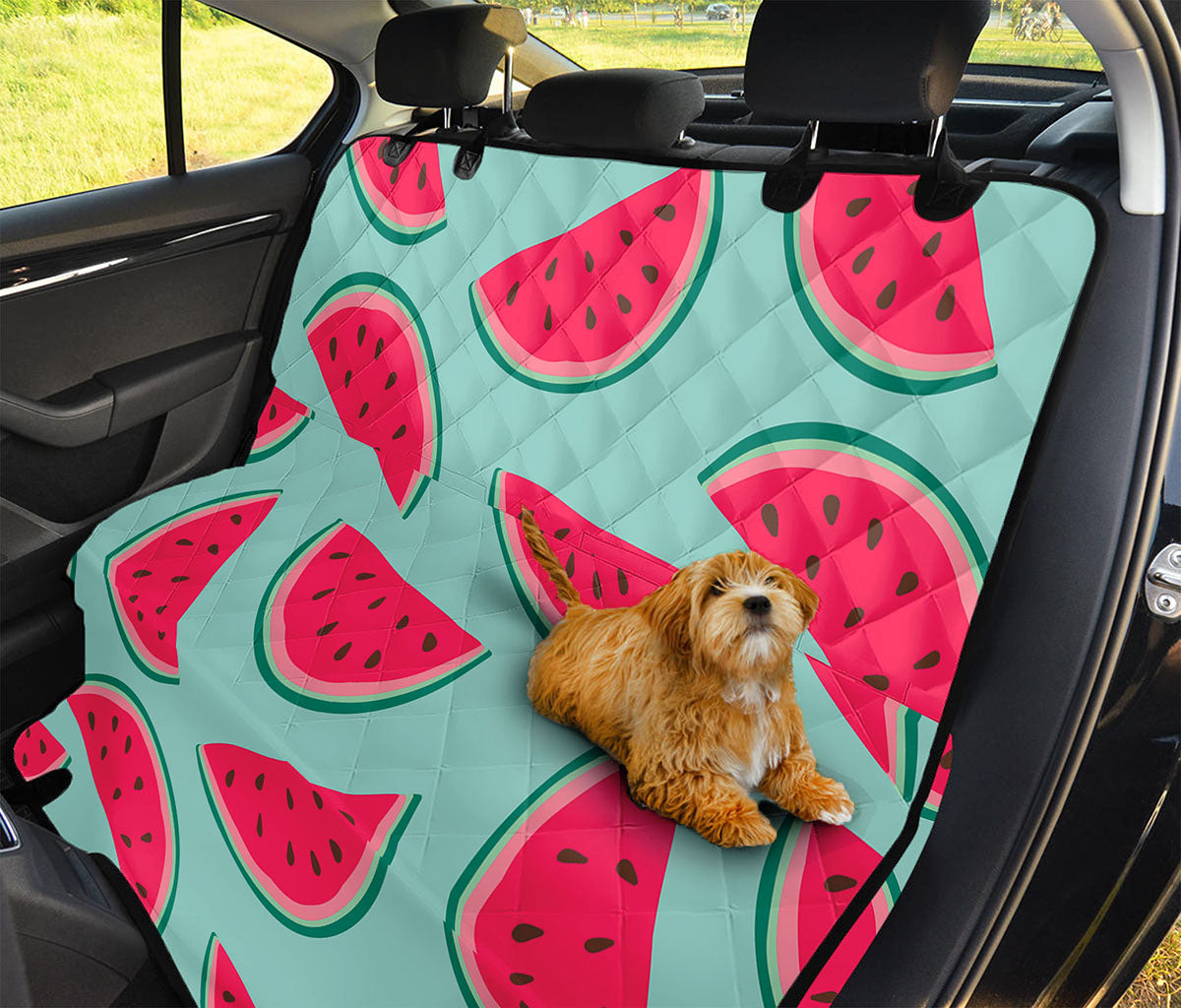 Blue Cute Watermelon Pattern Print Pet Car Back Seat Cover
