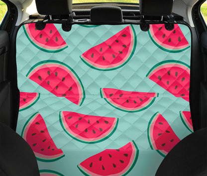 Blue Cute Watermelon Pattern Print Pet Car Back Seat Cover