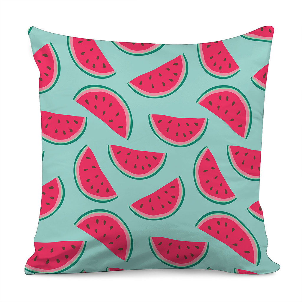Blue Cute Watermelon Pattern Print Pillow Cover