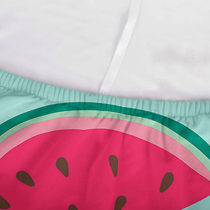 Blue Cute Watermelon Pattern Print Sofa Cover