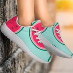 Blue Cute Watermelon Pattern Print Sport Shoes GearFrost