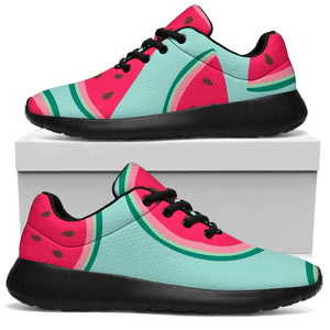 Blue Cute Watermelon Pattern Print Sport Shoes GearFrost