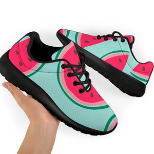 Blue Cute Watermelon Pattern Print Sport Shoes GearFrost