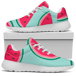 Blue Cute Watermelon Pattern Print Sport Shoes GearFrost