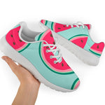 Blue Cute Watermelon Pattern Print Sport Shoes GearFrost