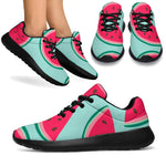 Blue Cute Watermelon Pattern Print Sport Shoes GearFrost