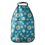 Blue Daisy Flower Pattern Print Car Seat Organizers