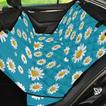 Blue Daisy Flower Pattern Print Pet Car Back Seat Cover