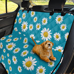 Blue Daisy Flower Pattern Print Pet Car Back Seat Cover