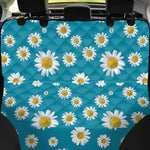 Blue Daisy Flower Pattern Print Pet Car Back Seat Cover