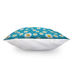 Blue Daisy Flower Pattern Print Pillow Cover