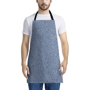 Blue Denim Jeans Pattern Print Apron