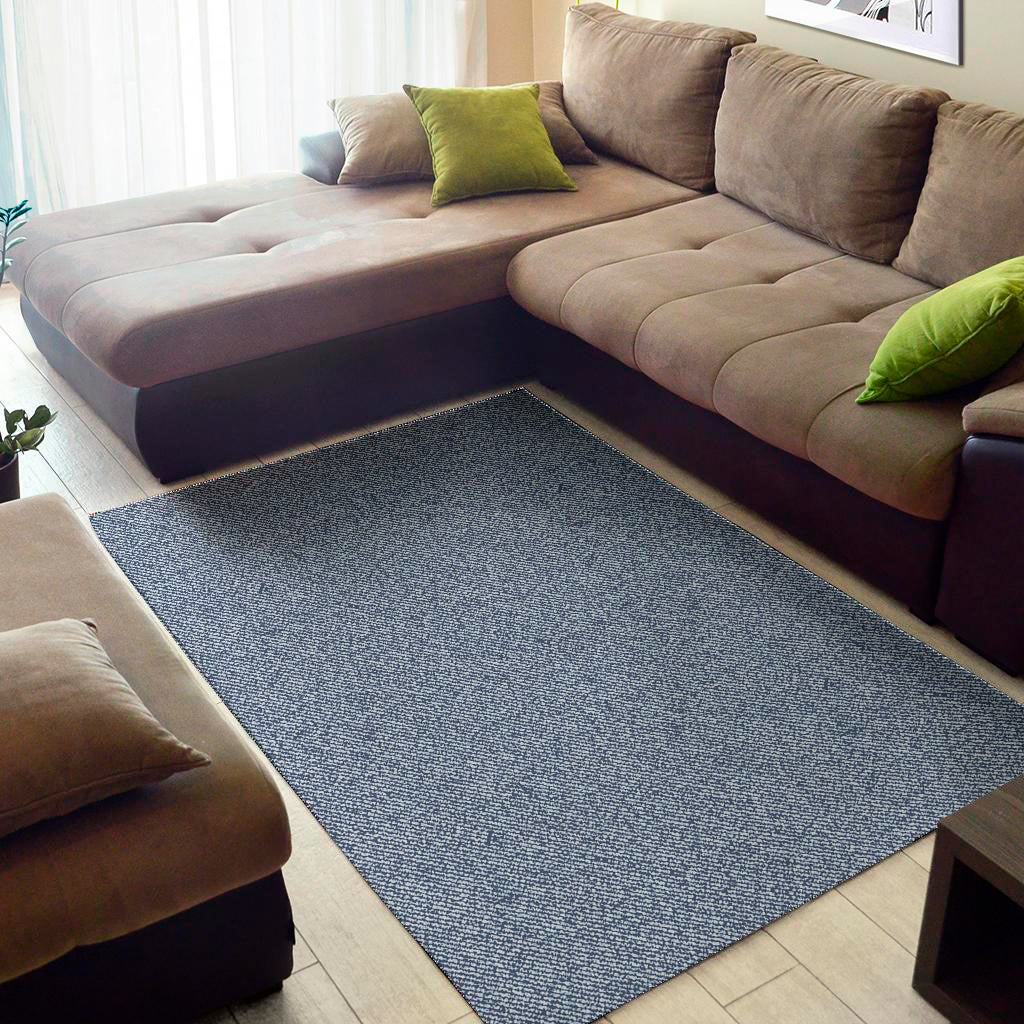 Blue Denim Jeans Pattern Print Area Rug