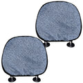 Blue Denim Jeans Pattern Print Car Headrest Covers