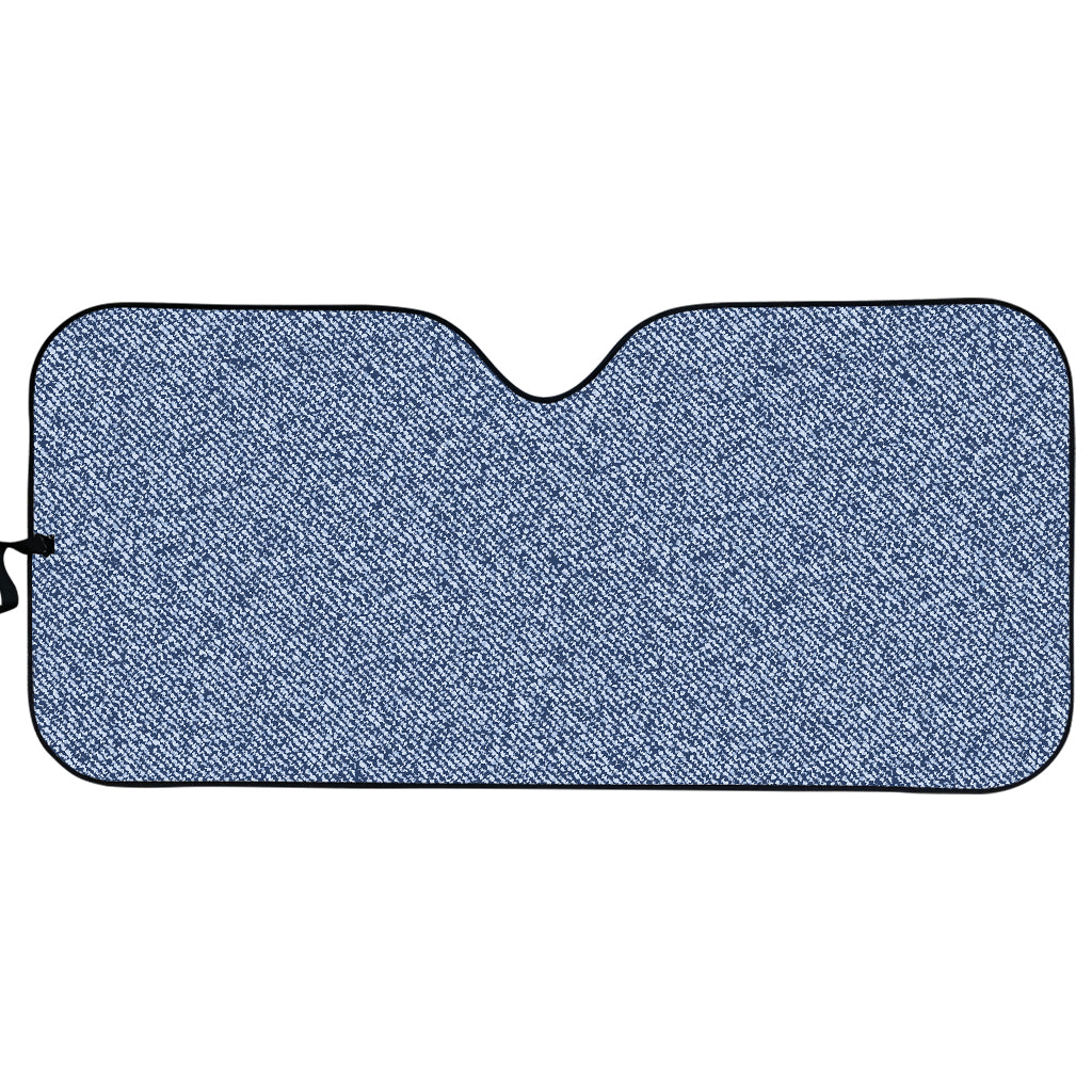 Blue Denim Jeans Pattern Print Car Sun Shade