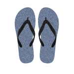 Blue Denim Jeans Pattern Print Flip Flops