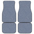 Blue Denim Jeans Pattern Print Front and Back Car Floor Mats